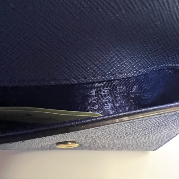 Kate Spade Newbury Lane Large Holly Card Case in Navy Saffiano Leather BNWT - Picture 6 of 8
